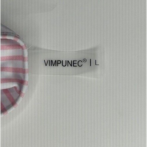 Vimpunec High Waist High Leg Pink/White Striped Swim Bottoms SIZE Large NWT - Picture 3 of 5